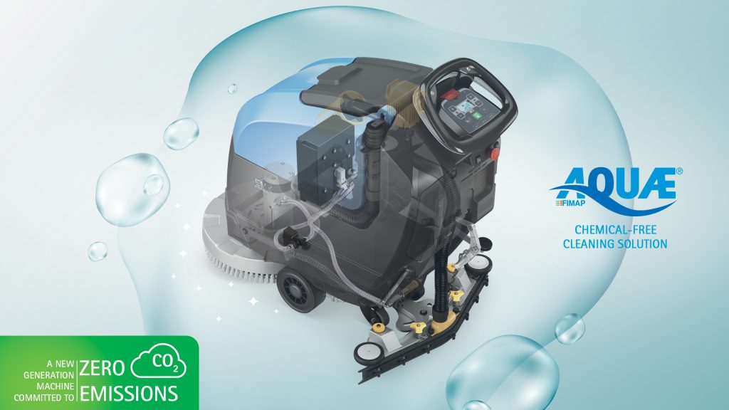 Fimap Emx Scrubber Dryer AQUAE Chemical free cleaning solution